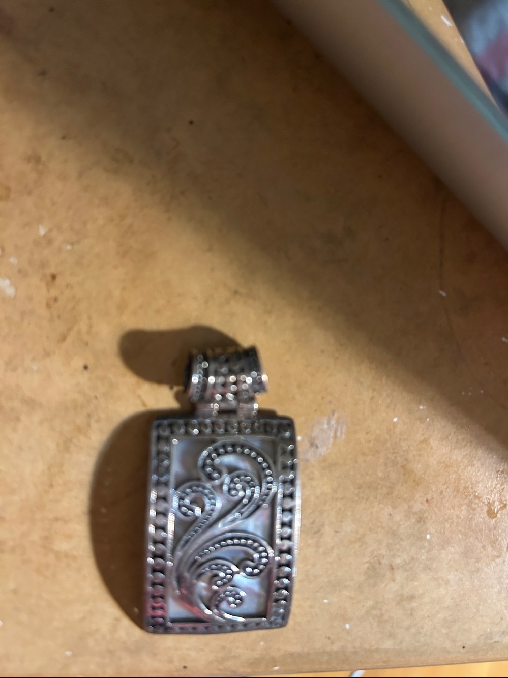 Women's Silver Scroll Pattern Pendant